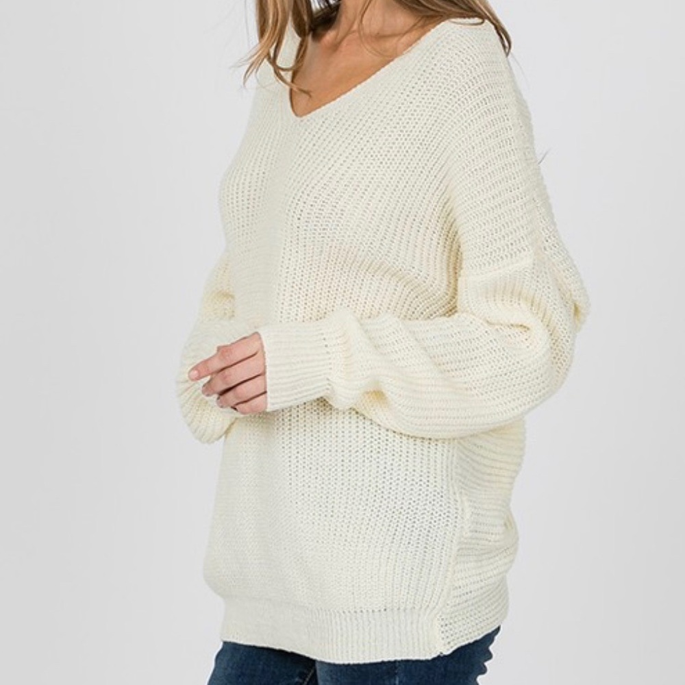 ⚡️LAST ONE⚡️Alyssa- oversized ivory twist sweater - Picture 6 of 9